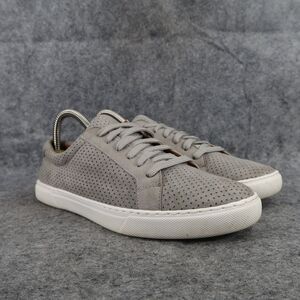 Caslon Shoes Womens 7 Sneakers Fashion Lifestyle Leather Perforated Casual Grey